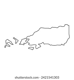 Diego Martin region map, administrative division of Trinidad and Tobago. Vector illustration.