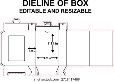 Una línea de diálogo de una caja es una Plantilla plana en 2D que muestra todas las líneas de corte, líneas de pliegue y paneles necesarios para crear la caja. Actúa como una guía para el diseño y la producción del embalaje, asegurando que la caja se imprima, corte y doble con precisión antes de ser montada en su forma 3D.