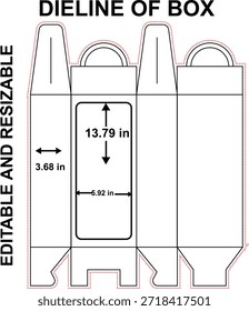 Eine Schnittlinie eines Felds ist eine flache 2D-Vorlage, die alle zum Erstellen des Felds erforderlichen Schnittlinien, Faltlinien und Bereiche anzeigt. Es dient als Leitfaden für die Gestaltung und Herstellung von Verpackungen und stellt sicher, dass die Schachtel gedruckt, geschnitten und genau gefaltet wird, bevor sie in ihre 3D-Form zusammengebaut wird.