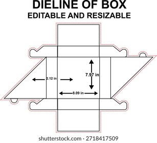 Una línea de diálogo de una caja es una Plantilla plana en 2D que muestra todas las líneas de corte, líneas de pliegue y paneles necesarios para crear la caja. Actúa como una guía para el diseño y la producción del embalaje, asegurando que la caja se imprima, corte y doble con precisión antes de ser montada en su forma 3D.