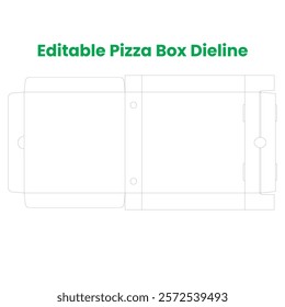 dieline, pizza box dieline, box design, pizza box dieline template, vector, editable dieline, template design, customizable pizza template