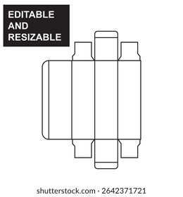 Dieline Template, Box Dieline , Dieline Packaging, Olive Oil Box Dieline Template, Editable Vector