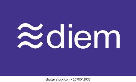 Diem Crypto Currency Virtual Electronic Money Symbol. Illustration. Vector.