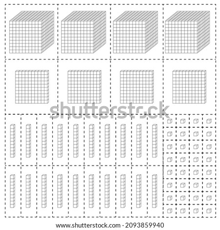 Dienes blocks. Base ten counting. Place value with base ten blocks.