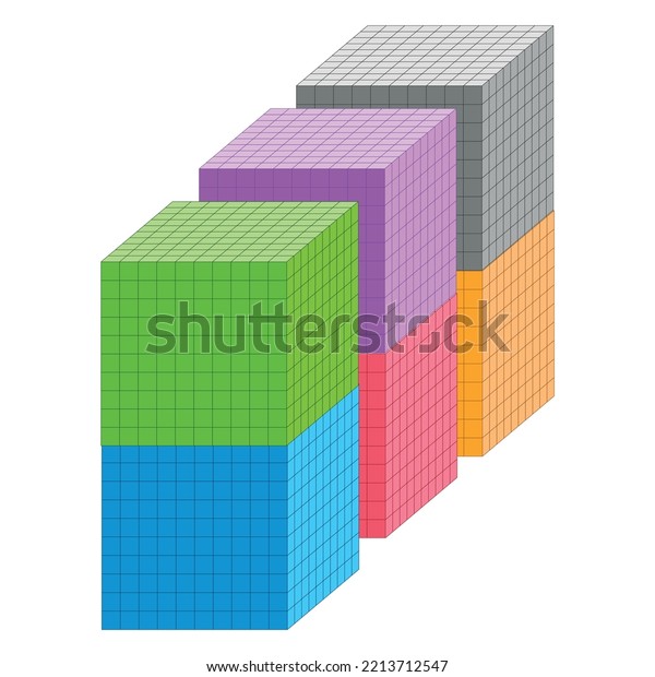 Dienes Cube Blocks Base Ten Counting Stock Vector (Royalty Free ...