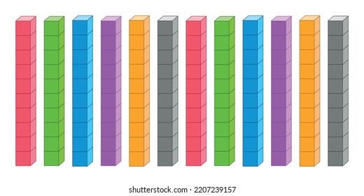 Dienes decenas de cuadras. Base diez contando. Colocar valor con diez bloques base.