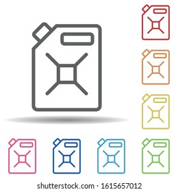 Diesel, bottle line vector in multi color style icon. Simple thin line, outline vector of pollution icons for ui and ux, website or mobile application