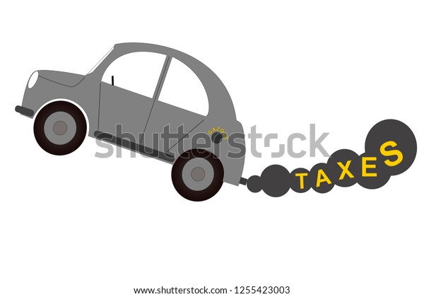 a diesel car with\
smoke, pollution, taxes