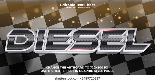 Diesel editierbarer Texteffekt im modernen Trendstil