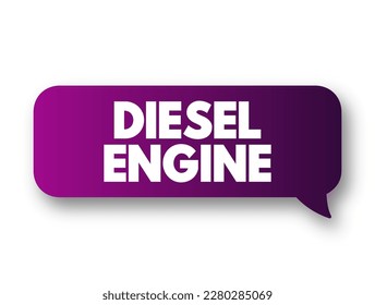 Diesel Engine - combustion engine, text concept background