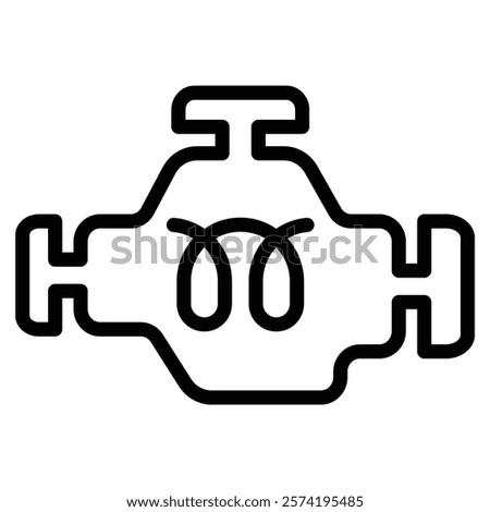 Diesel Engine icon line vector illustration