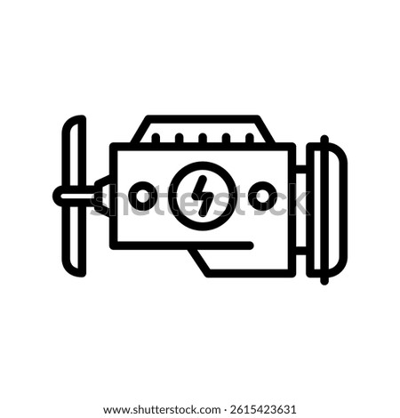 Diesel engine icon vector design in trendy style