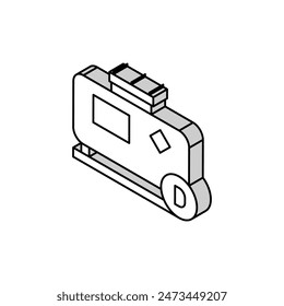 diesel gas station isometric icon vector. diesel gas station sign. isolated symbol illustration