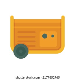 Diesel generator icon. Flat illustration of diesel generator vector icon isolated on white background