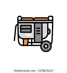 Diesel generator сolor line icon. Pictogram for web page.