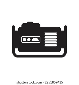 Diesel generator silhouette. Vector illustration.

