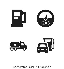 diesel icon. 4 diesel vector icons set. gas level, gas station and gas truck icons for web and design about diesel theme