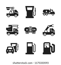 diesel icon. 9 diesel vector icons set. petrol station, fuel dispenser and gas station icons for web and design about diesel theme