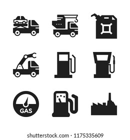 diesel icon. 9 diesel vector icons set. petrol station, gas level and crane icons for web and design about diesel theme