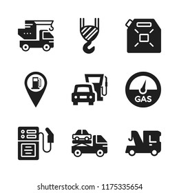 diesel icon. 9 diesel vector icons set. gas level, gas station and car at gas station icons for web and design about diesel theme
