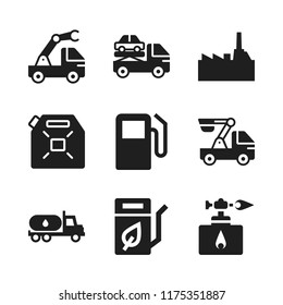 diesel icon. 9 diesel vector icons set. biodiesel, gas truck and gasoline icons for web and design about diesel theme