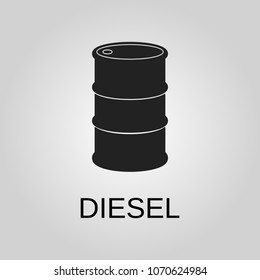 Diesel icon. Diesel symbol. Flat design. Stock - Vector illustration