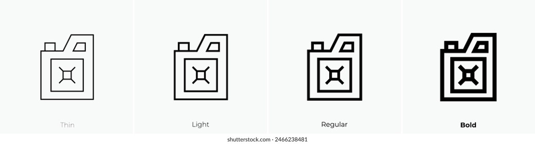 diesel icon. Thin, Light Regular And Bold style design isolated on white background