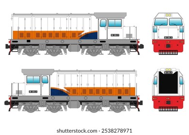 Diesel Locomotive Vector Illustration #11