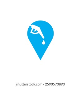 Diesel Refuel Pin Vector Logo Design
