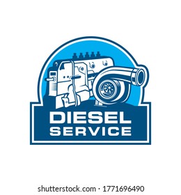 Diesel Service Logo, Diesel Turbo Logo