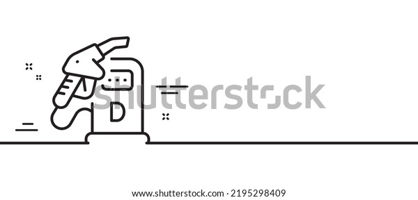 Diesel station
line icon. Filling station sign. DD fuel symbol. Minimal line
illustration background. Diesel station line icon pattern banner.
White web template concept.
Vector
