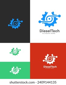 diesel tech logo Vector Template