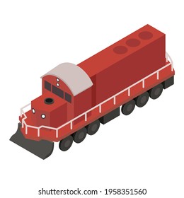 Diesel train icon. Isometric of Diesel train vector icon for web design isolated on white background