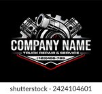 diesel turbo automotive repair logo template