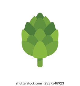 Diet artichoke icon flat vector. Food plant. Salad foliage isolated