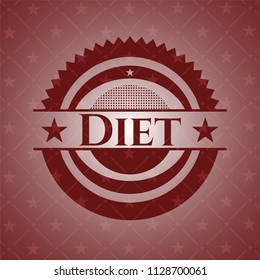 Diet badge with red background
