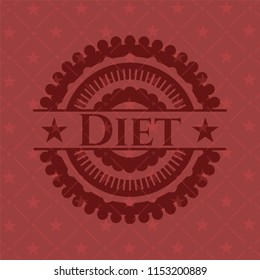 Diet badge with red background