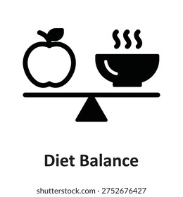 Diet Balance Vector icon which can easily modify or edit

