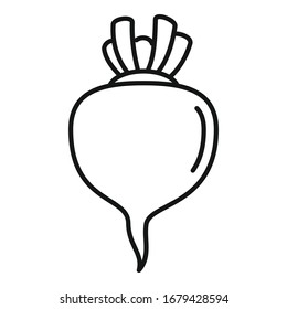 Diet beet icon. Outline diet beet vector icon for web design isolated on white background