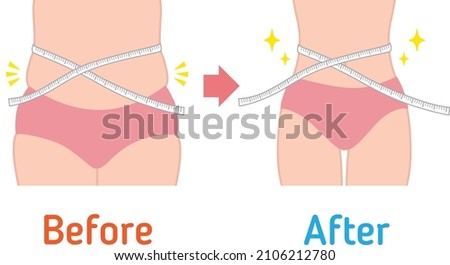 Diet before and after (waist)