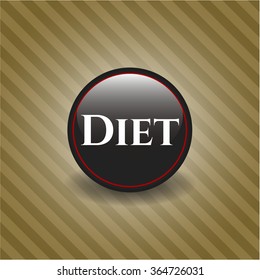 Diet black emblem or badge