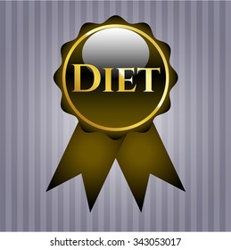 Diet black emblem or badge, modern style