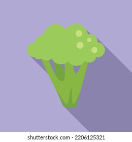 Diet brocoli icon flat vector. Cabbage broccoli. Plant salad