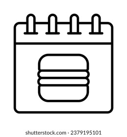 Diet calendar vector design isolated on white background