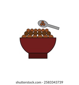 diet cereal vector type icon