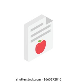 Diet Chart isometric icon. 3d vector colorful illustration. isolated on white background