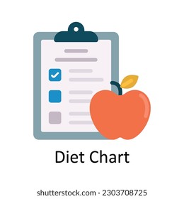 Diet Chart vector Flat Icon Design illustration. Medical and Healthcare Symbol on White background EPS 10 File