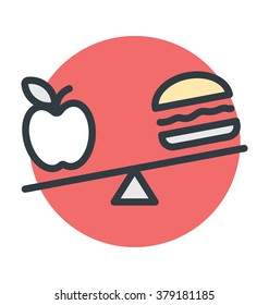 Diet Comparison Vector Icon