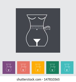 Diet concept flat icon. Vector illustration.