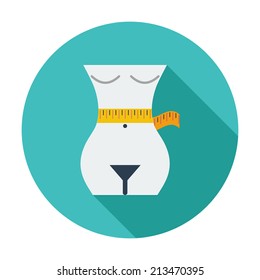 Diet concept. Single flat color icon. Vector illustration.